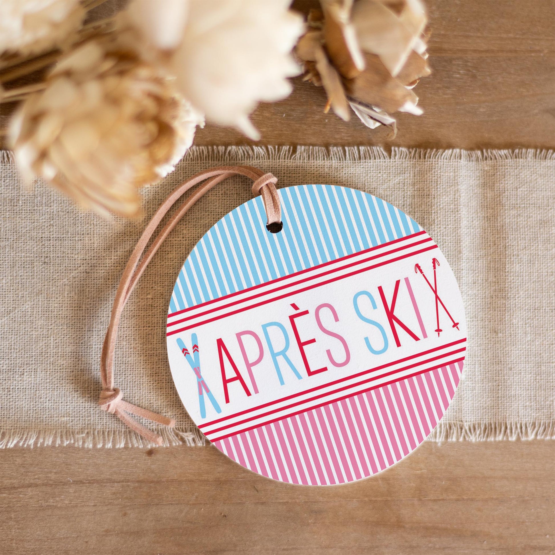 4" Round Ornament-Après Ski -3