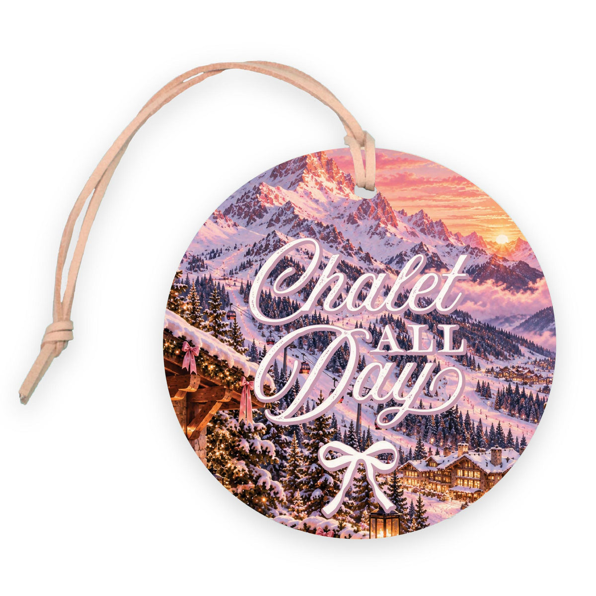 4" Round Ornament-Chalet Girl -0
