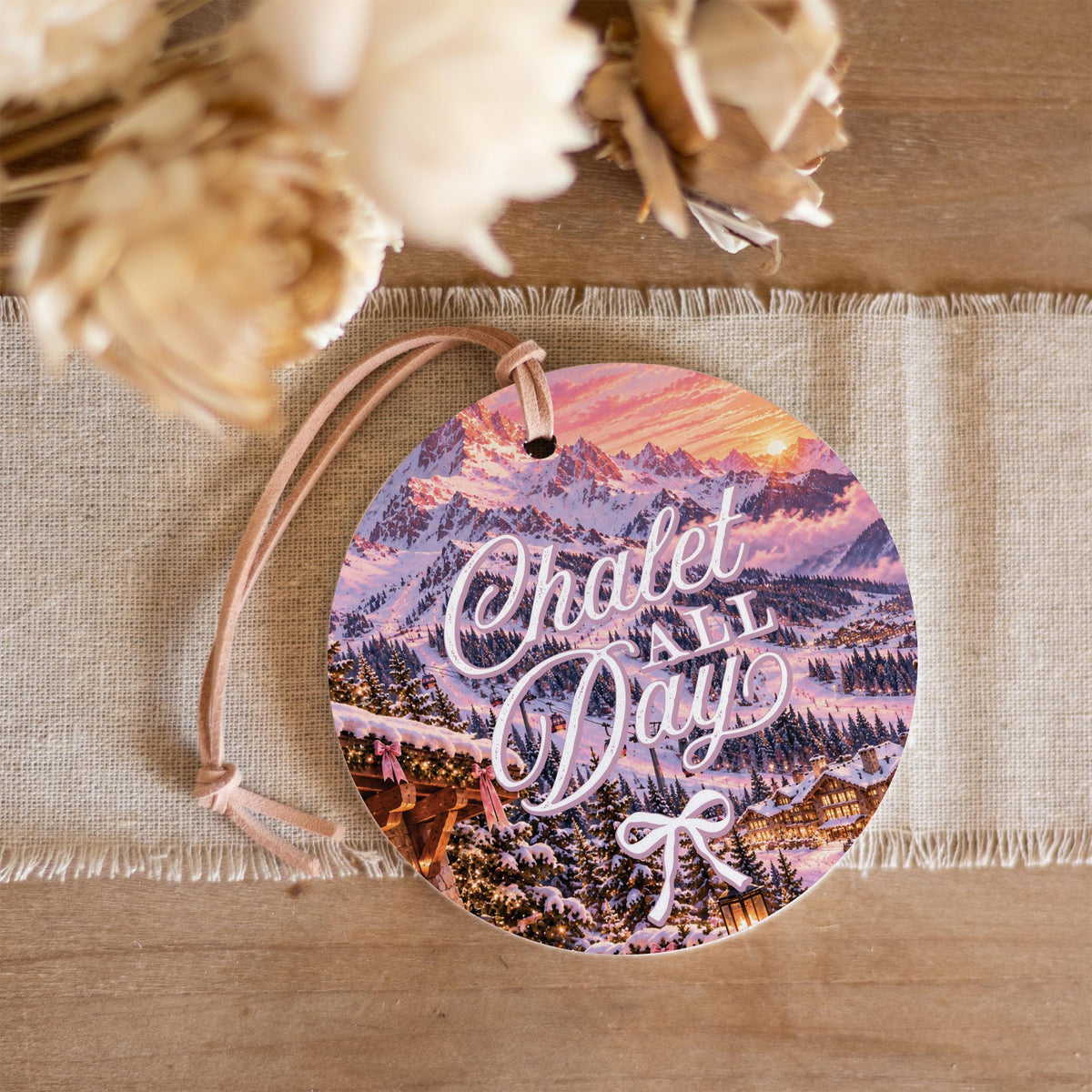 4" Round Ornament-Chalet Girl -3