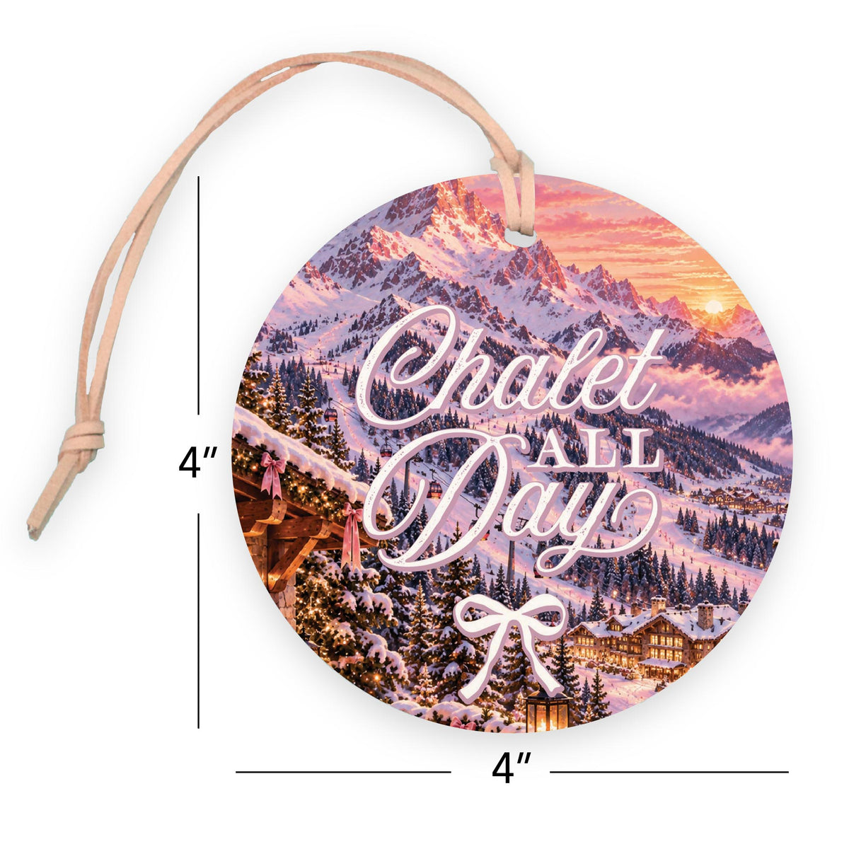4" Round Ornament-Chalet Girl -7