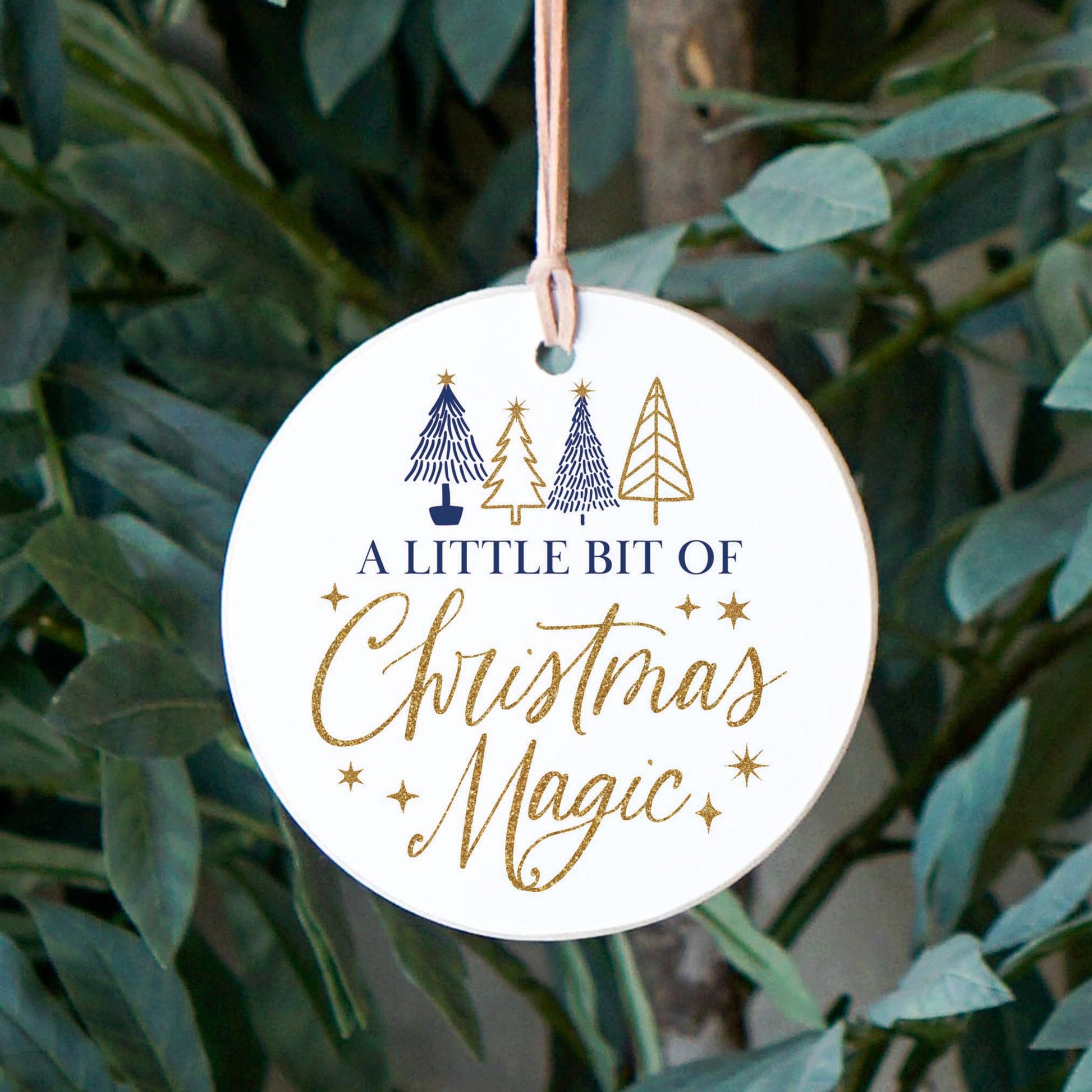 4" Round Ornament-Noir Christmas Magic -2