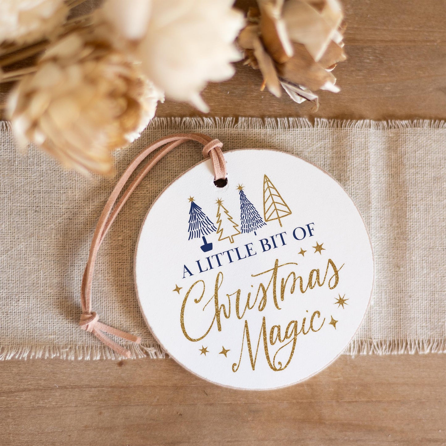 4" Round Ornament-Noir Christmas Magic -3