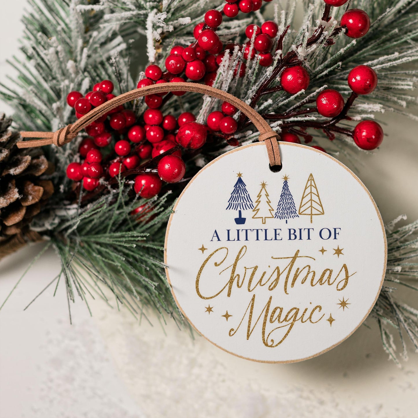 4" Round Ornament-Noir Christmas Magic -4