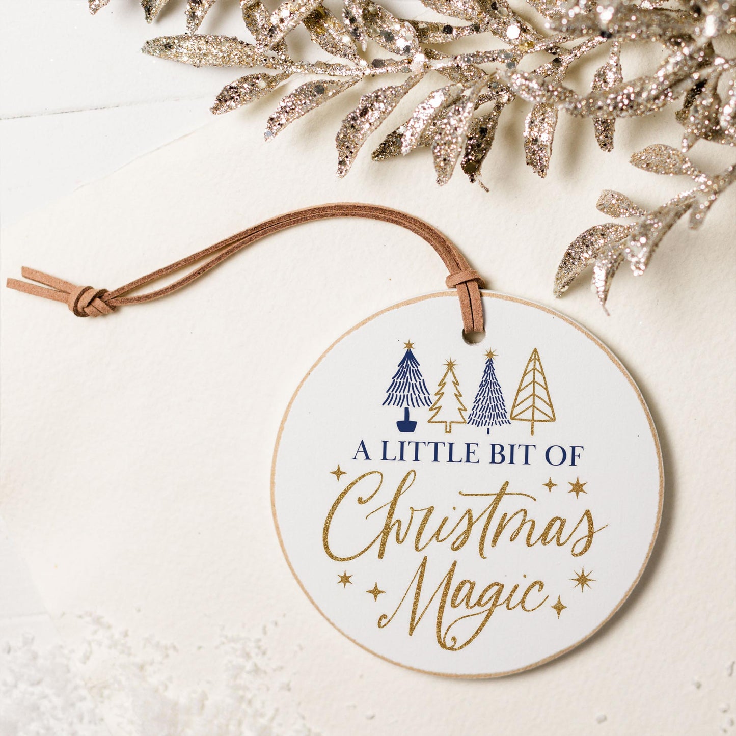 4" Round Ornament-Noir Christmas Magic -5