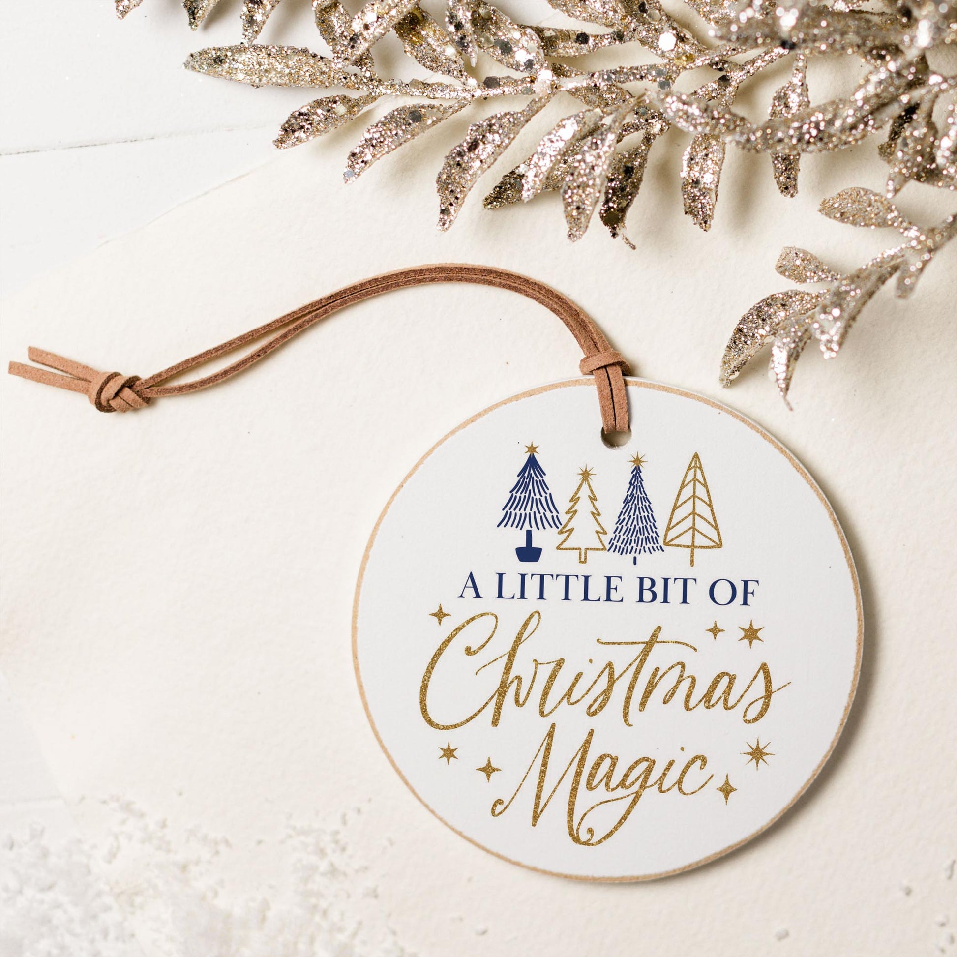 4" Round Ornament-Noir Christmas Magic -5