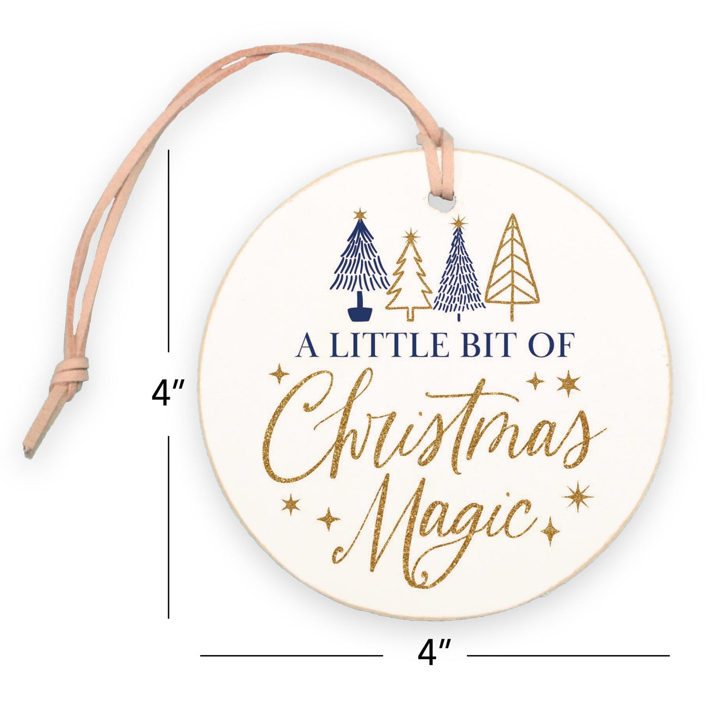 4" Round Ornament-Noir Christmas Magic -7