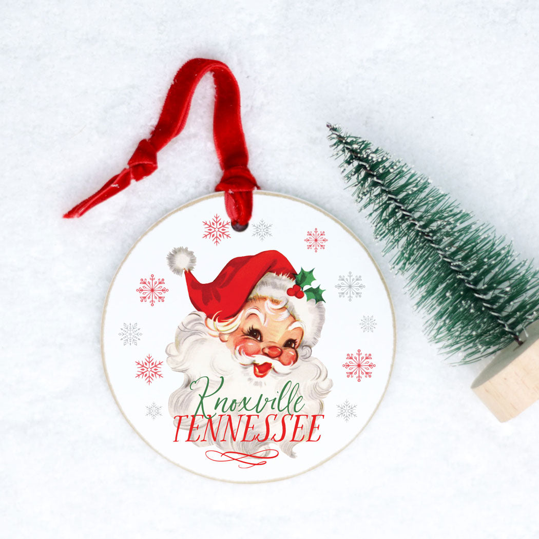 Classic Santa Round Ornament