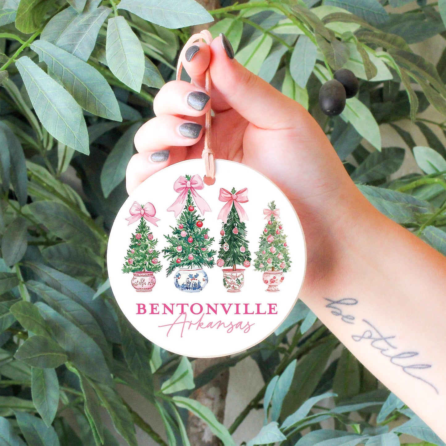 4" Round Ornament-Love+Local Blush & Baubles - A Grand Millennial Christmas -4