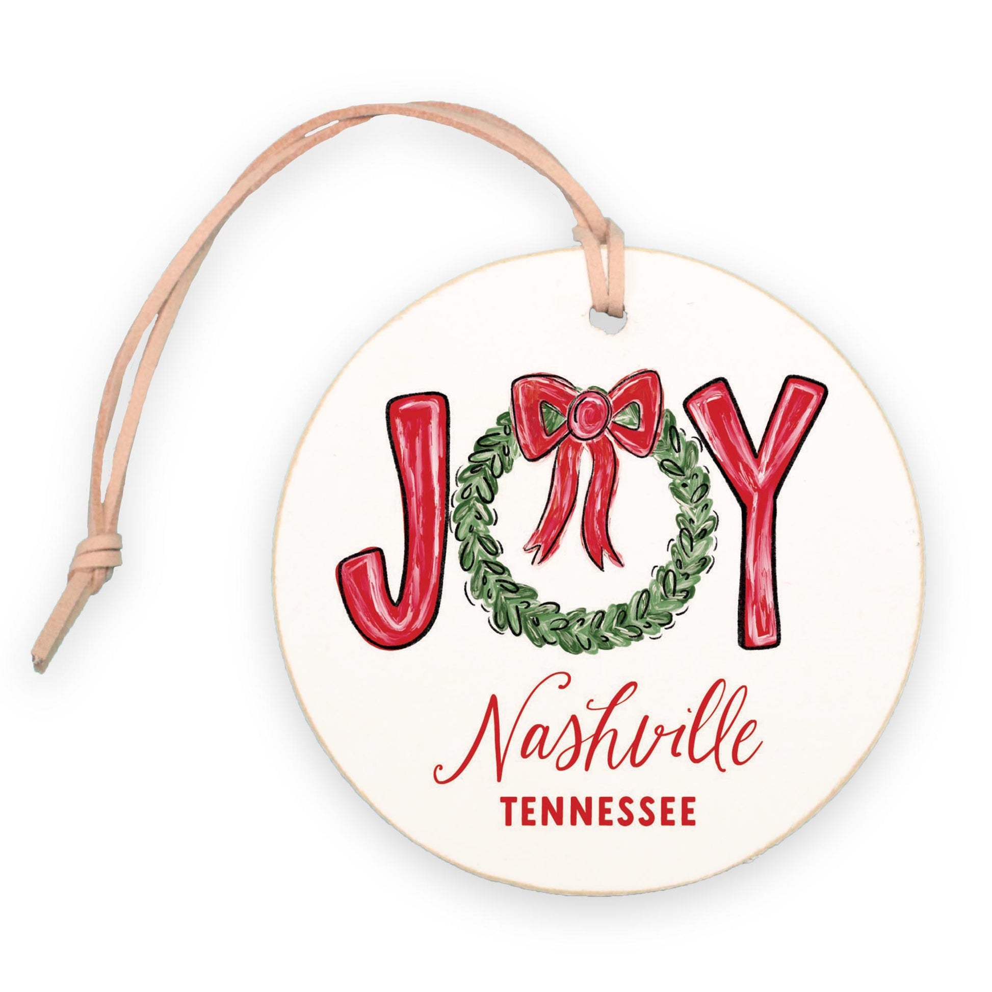4" Round Ornament-Love+Local Make It Merry -0