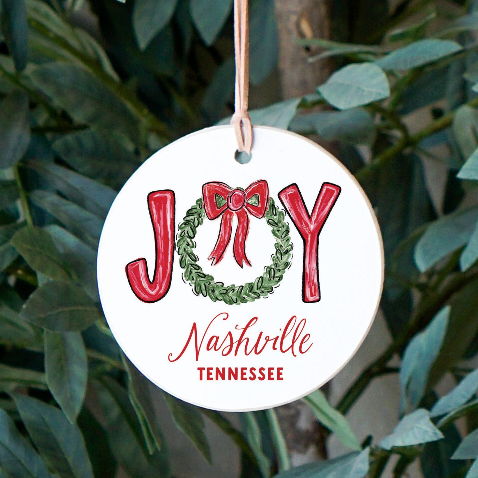 4" Round Ornament-Love+Local Make It Merry -2