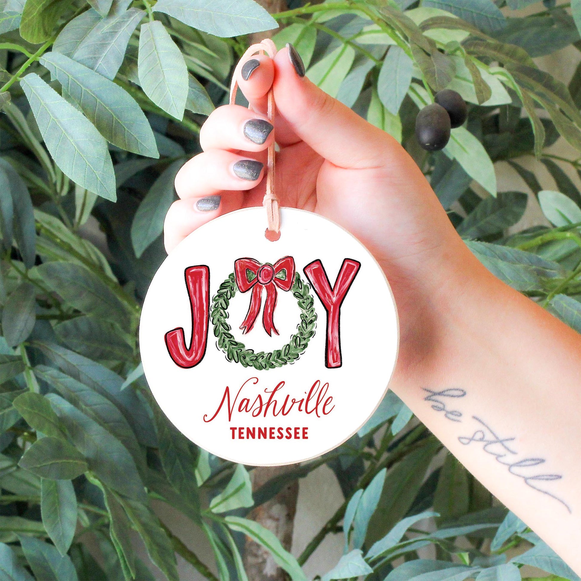 4" Round Ornament-Love+Local Make It Merry -4
