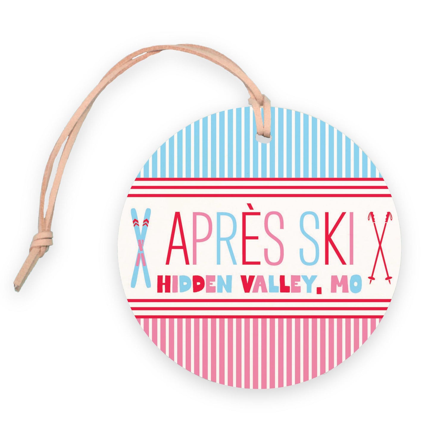 4" Round Ornament-Love+Local Après Ski -0