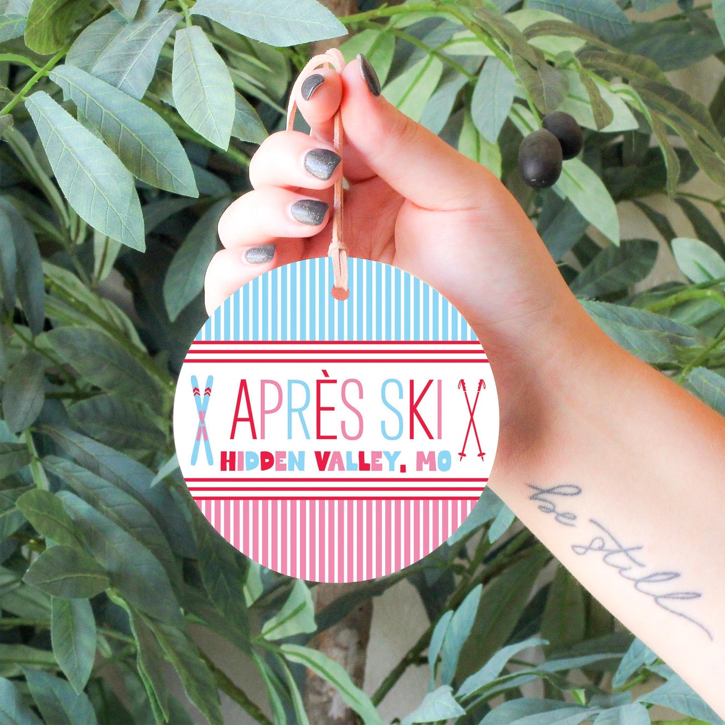 4" Round Ornament-Love+Local Après Ski -4
