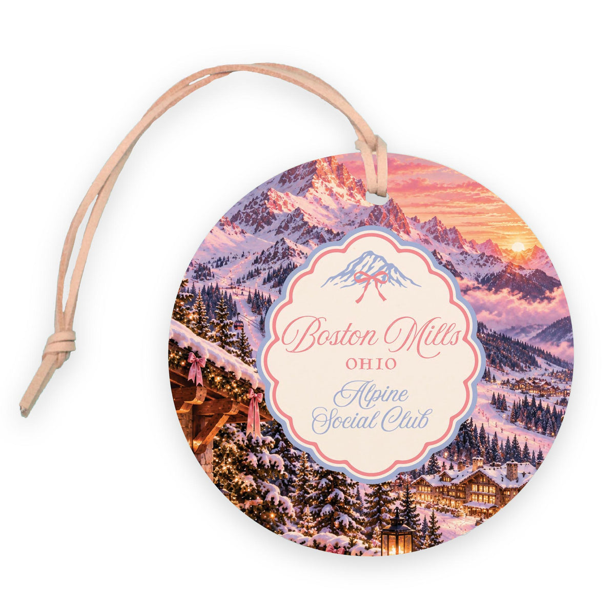 4" Round Ornament-Chalet Girl | Custom -0