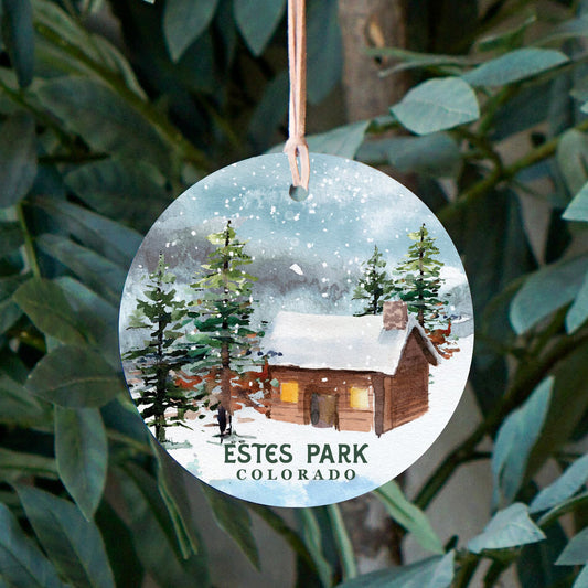 4" Round Ornament-Love+Local Woodland -2