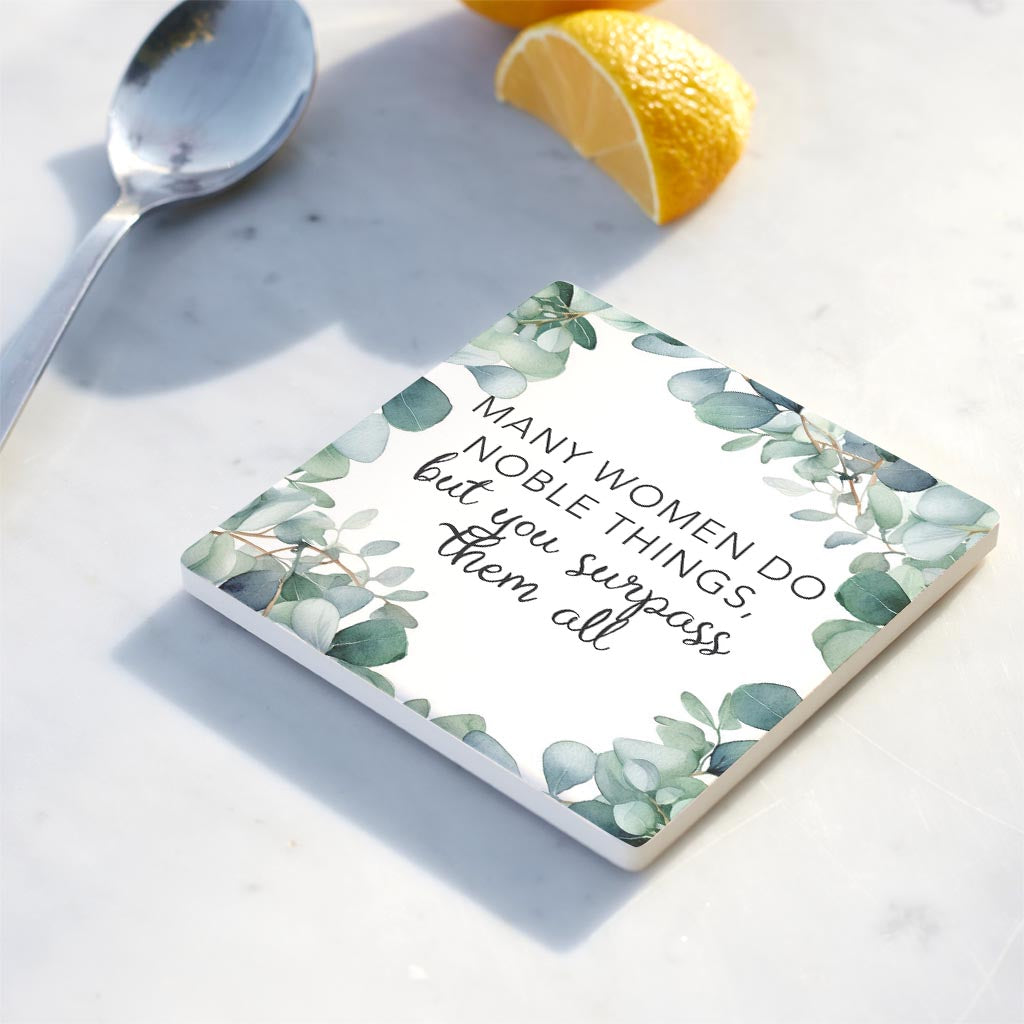 Ceramic Square Coaster-You Surpass Them All -4