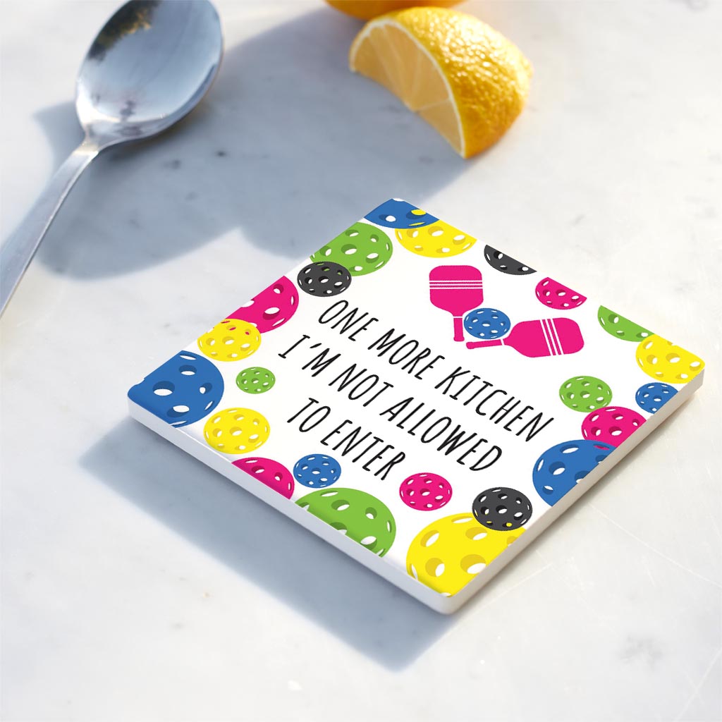 Ceramic Square Coaster-One More Kitchen I'm Not Allowed To Enter -4