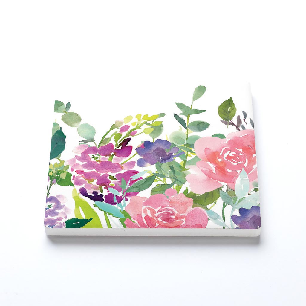 Ceramic Square Coaster-Floral Watercolor Pattern 2 -1