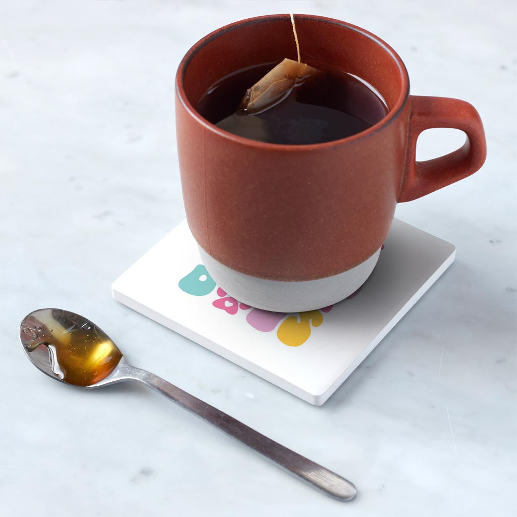 Ceramic Square Coaster-Just A Girl Who Loves Dogs -5