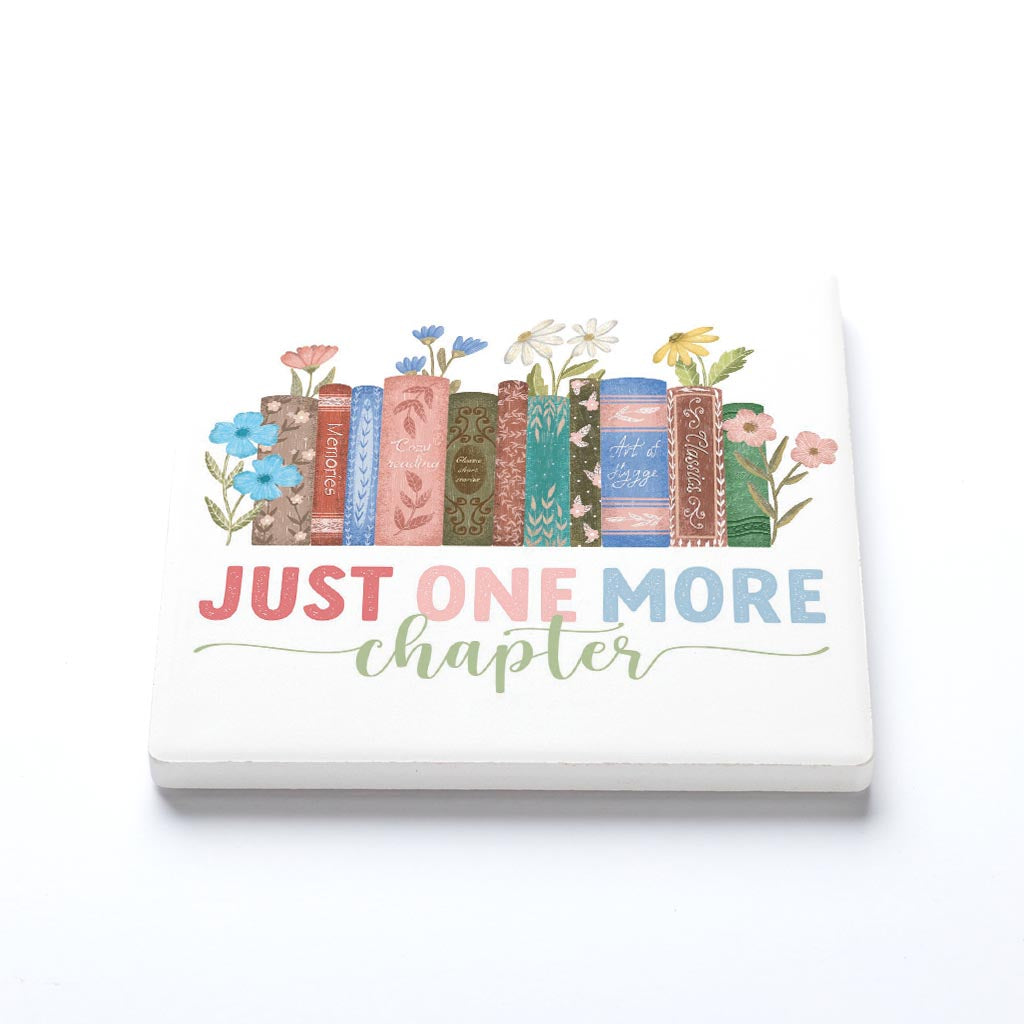 Ceramic Square Coaster-Pretty Little Chapters Just One More Chapter -1