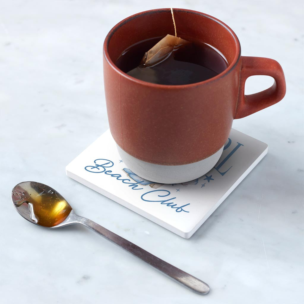 Ceramic Square Coaster-Coastal Cowgirl -5
