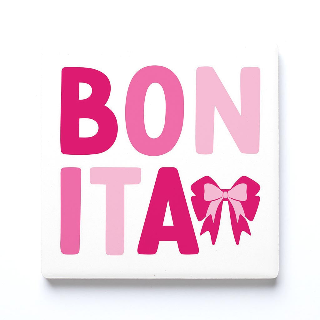 Ceramic Square Coaster-Bonita Bows -0