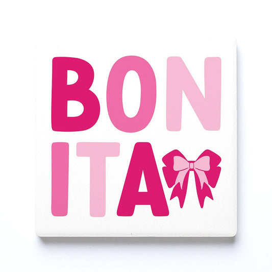 Ceramic Square Coaster-Bonita Bows -0