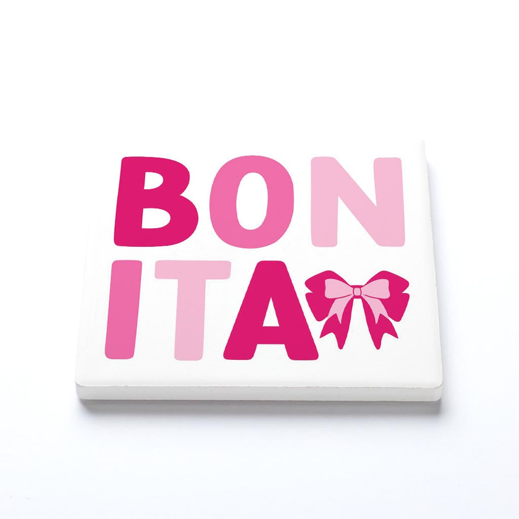Ceramic Square Coaster-Bonita Bows -1