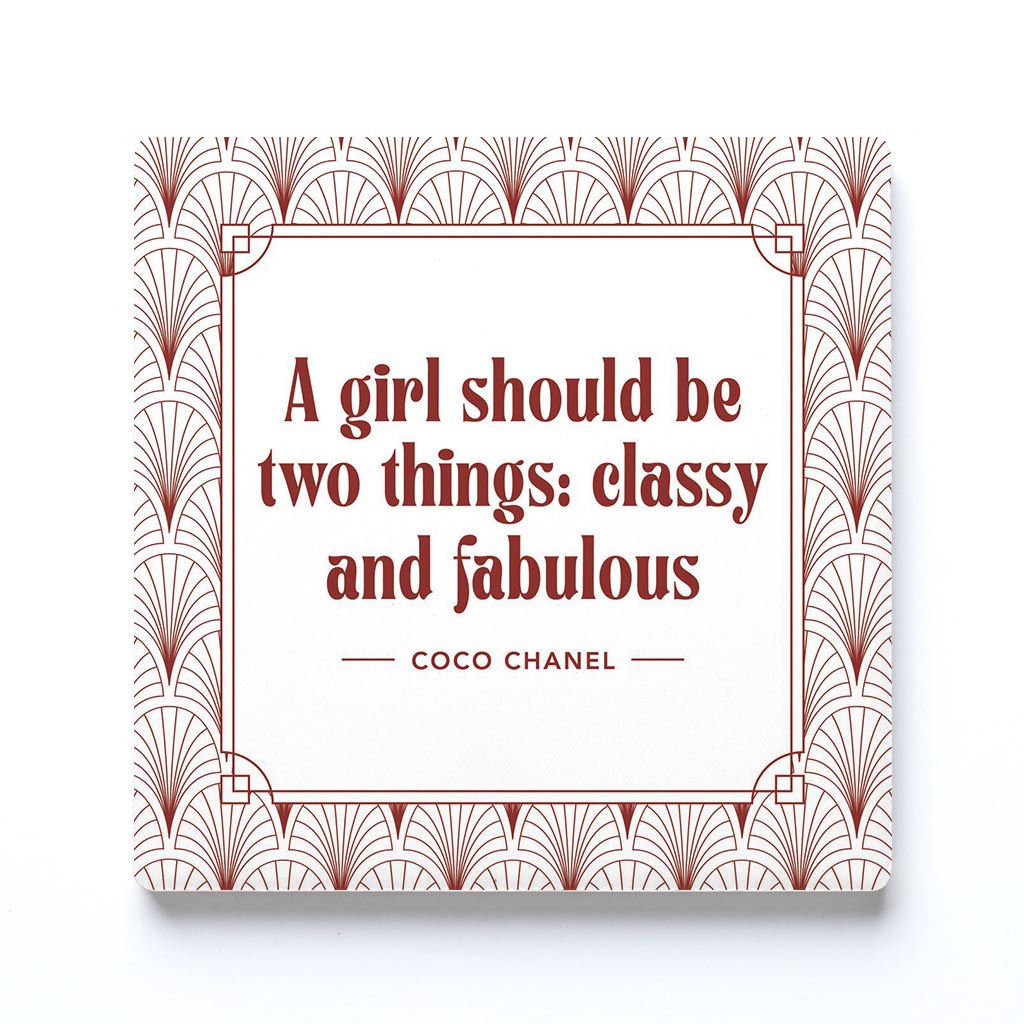 Ceramic Square Coaster-Art Deco Classy & Fabulous -0
