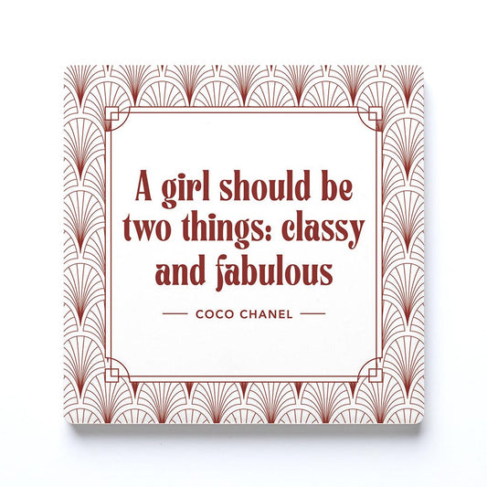 Ceramic Square Coaster-Art Deco Classy & Fabulous -0
