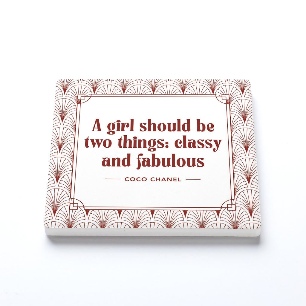 Ceramic Square Coaster-Art Deco Classy & Fabulous -1