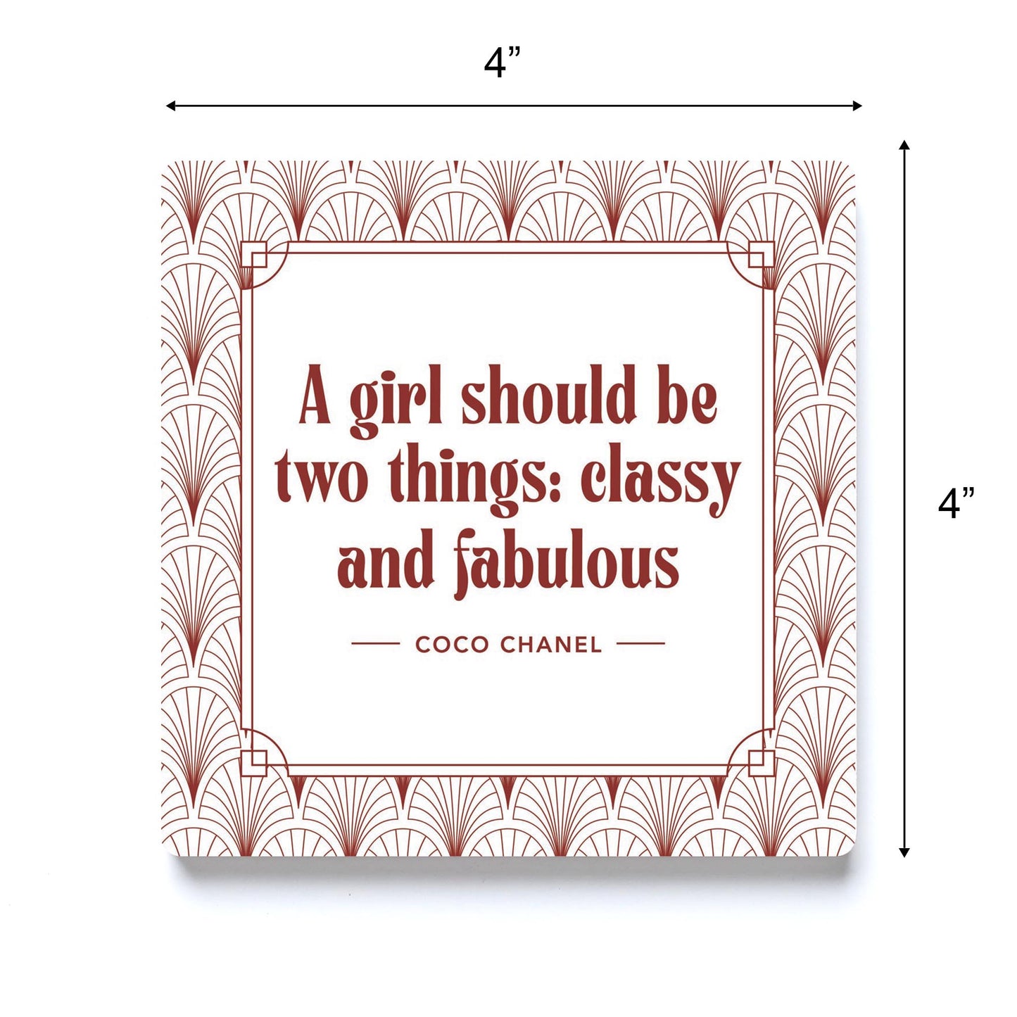 Ceramic Square Coaster-Art Deco Classy & Fabulous -3
