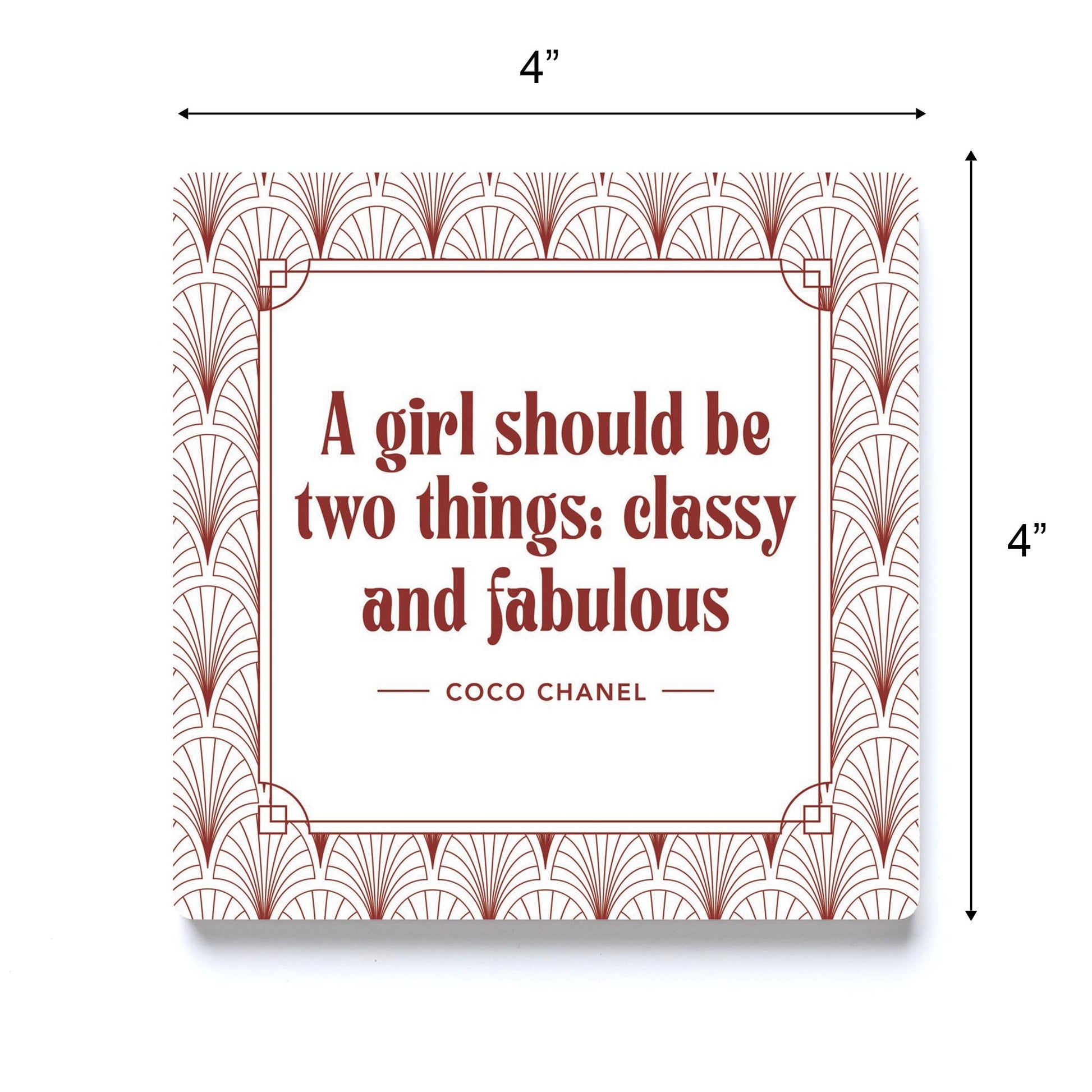 Ceramic Square Coaster-Art Deco Classy & Fabulous -3