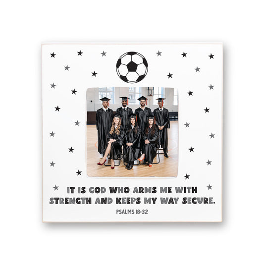 Simply Square Frame-It Is God Soccer Grey & Black