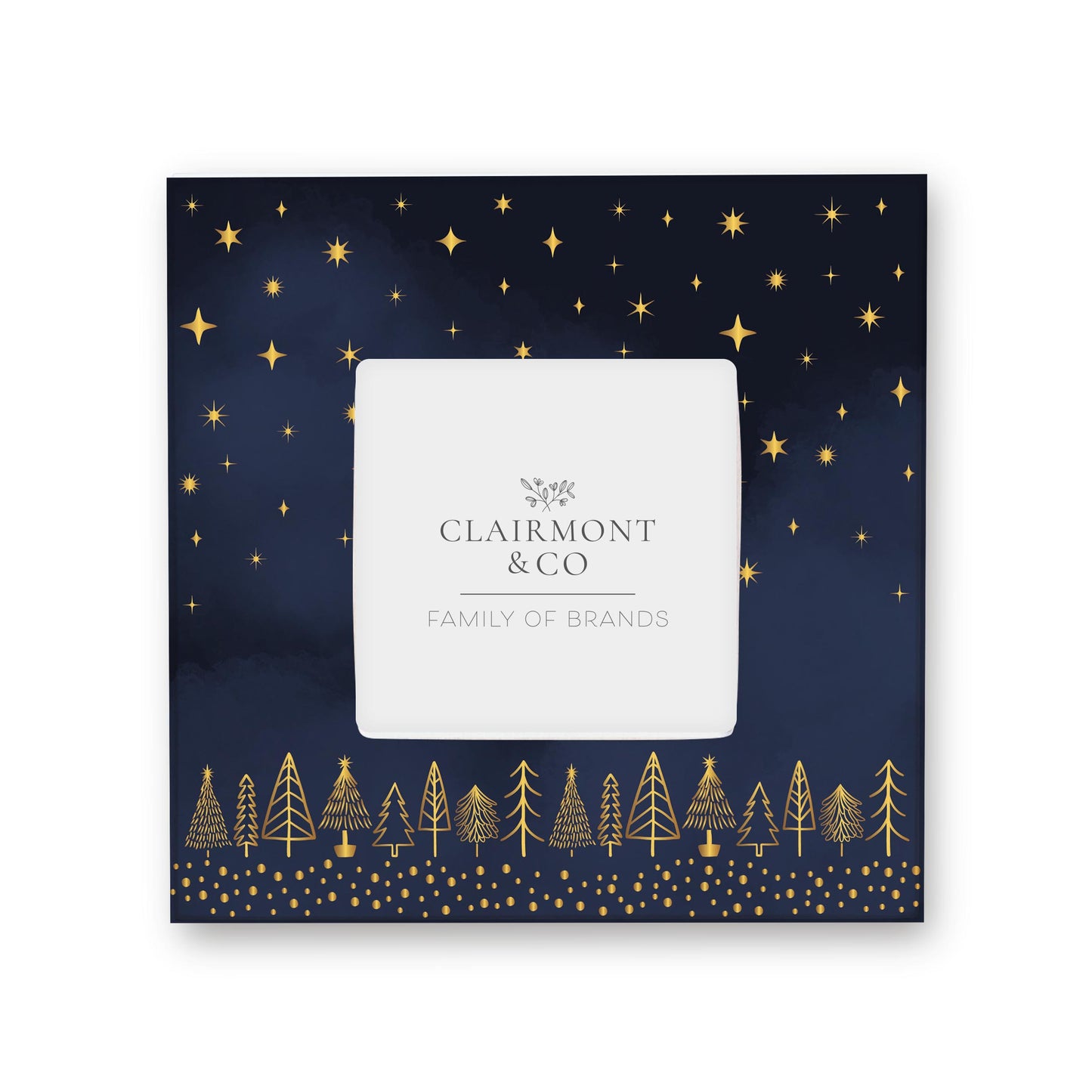 Simply Square Frame-Noir Christmas Trees -0