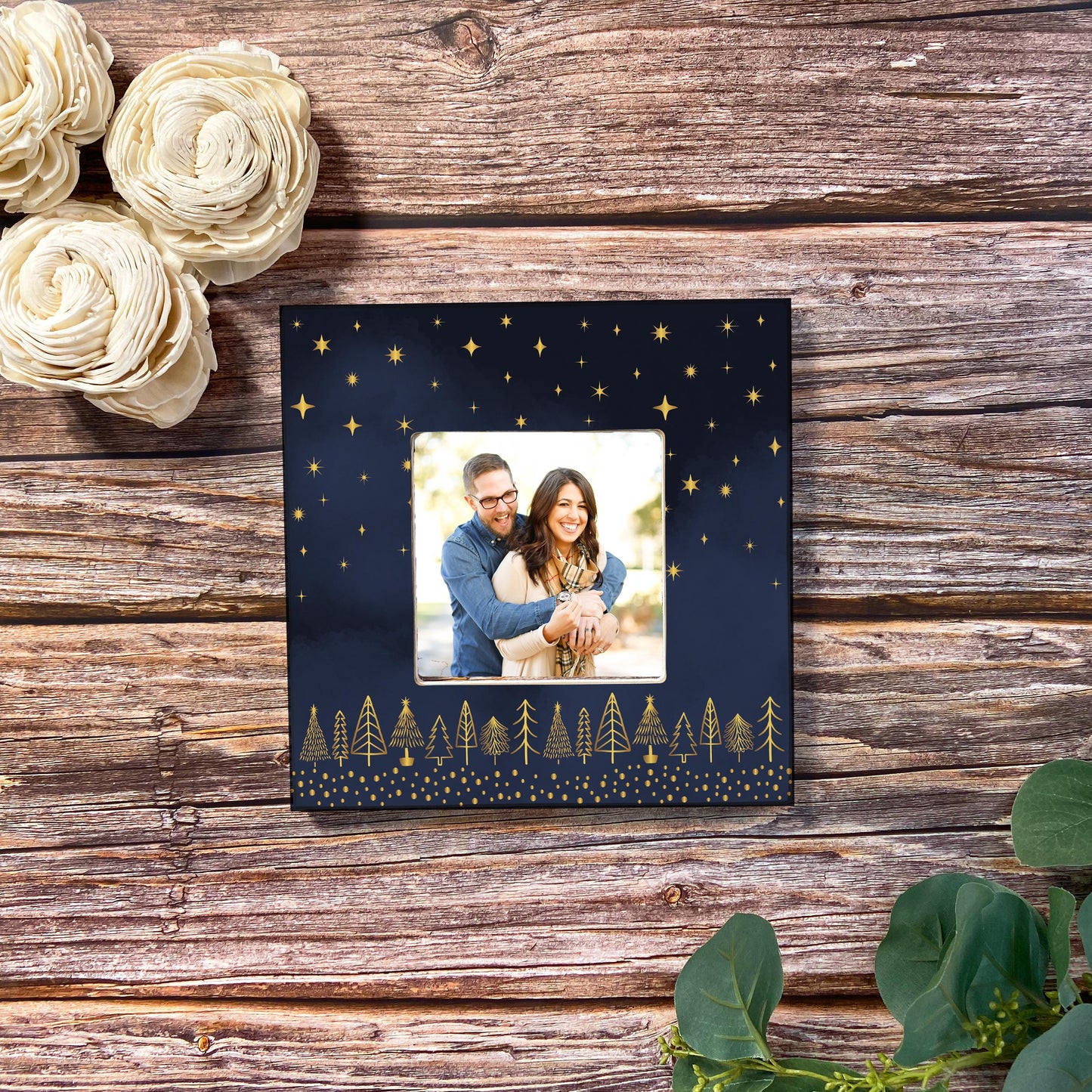Simply Square Frame-Noir Christmas Trees -3