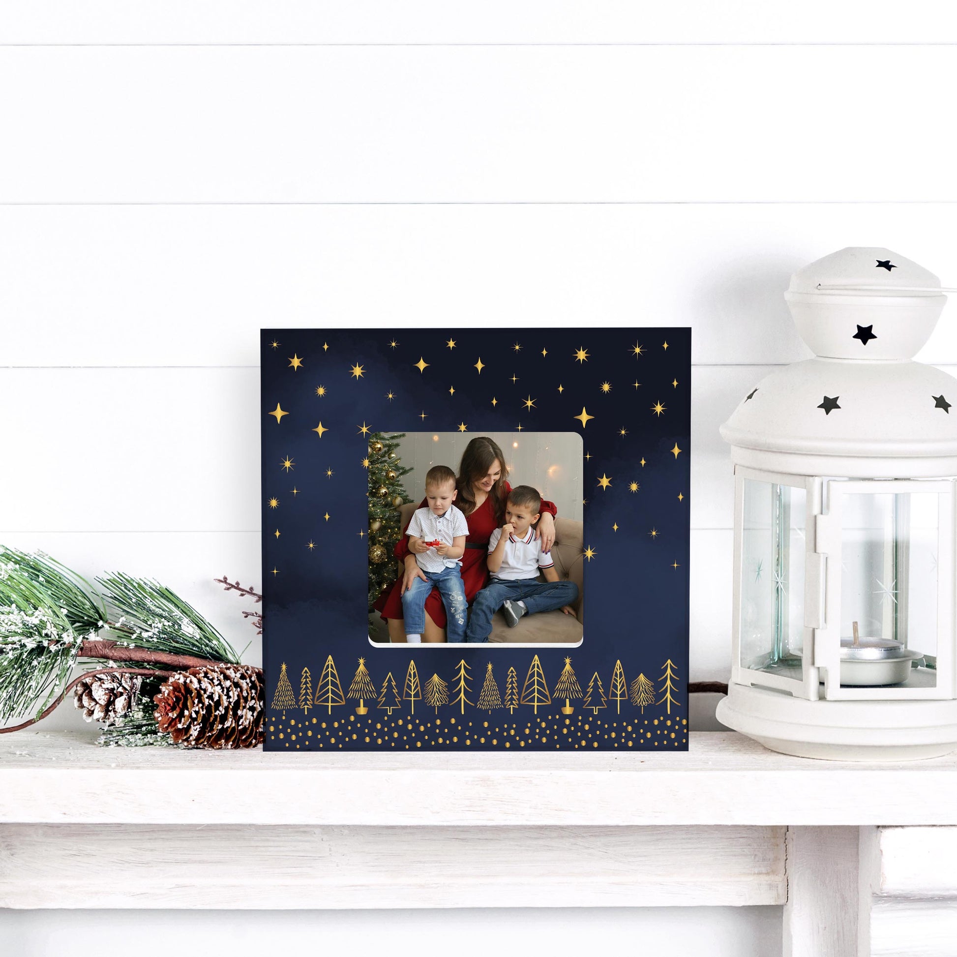 Simply Square Frame-Noir Christmas Trees -5
