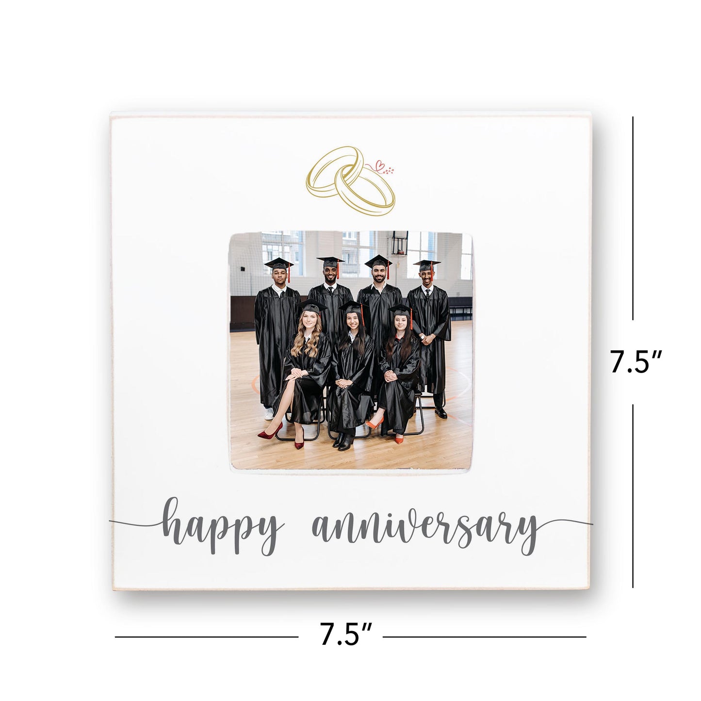 Simply Square Frame-Happy Anniversary Rings -7