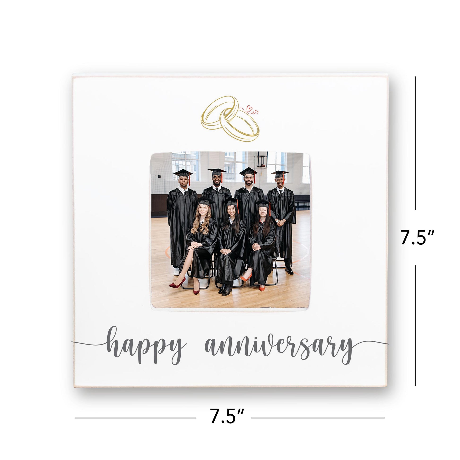 Simply Square Frame-Happy Anniversary Rings -7