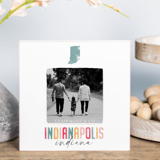 Love Local Square Photo Frame - Watercolor City