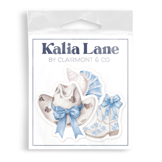 Vinyl Sticker 3-Pack Coastal Cowgirl