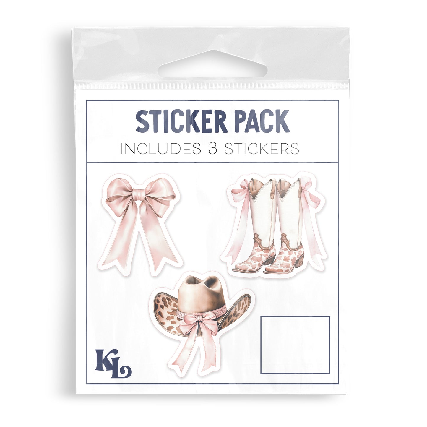 Vinyl Sticker 3-Pack Coquette Cowgirl
