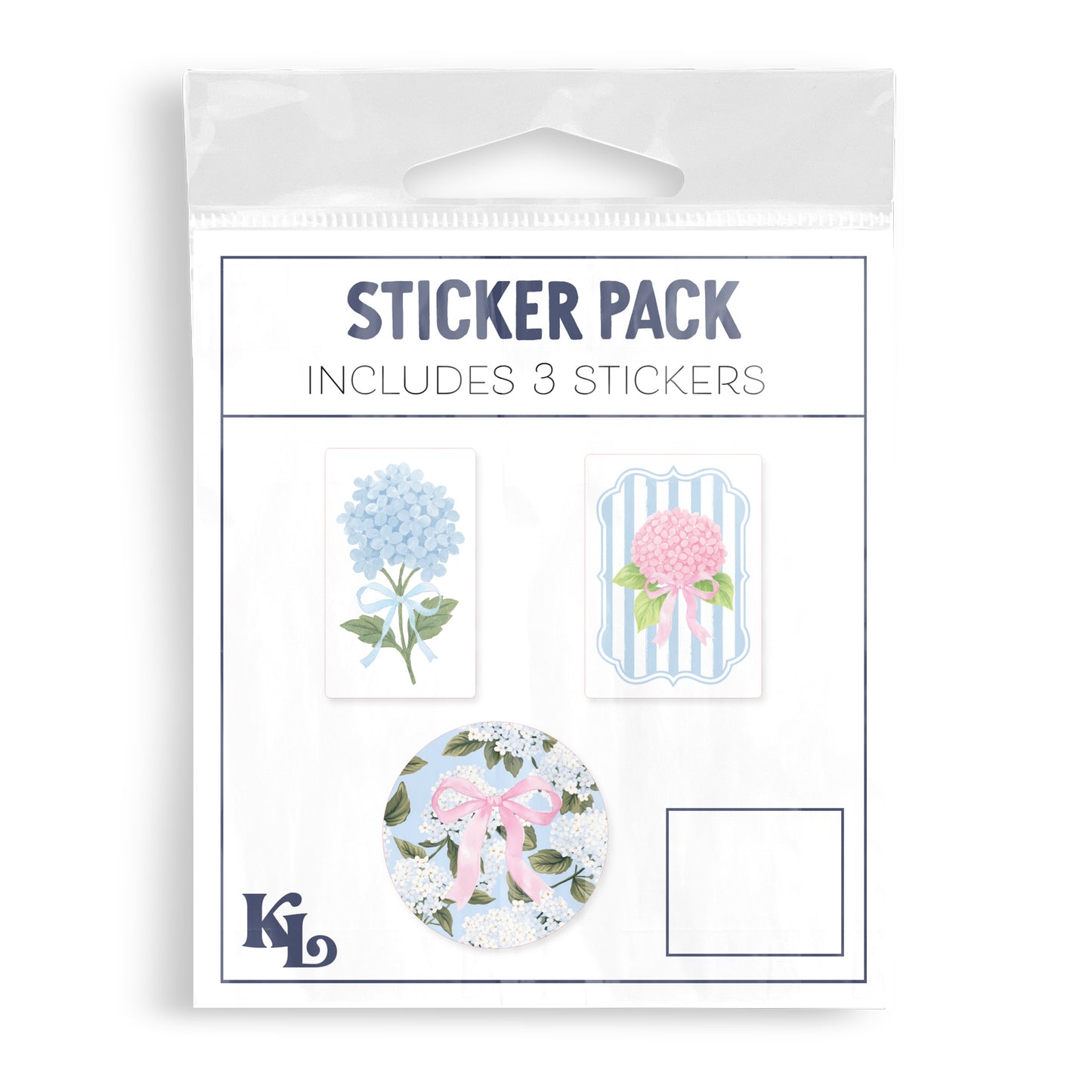 Vinyl Sticker 3-Pack - Hydrangea Cottage