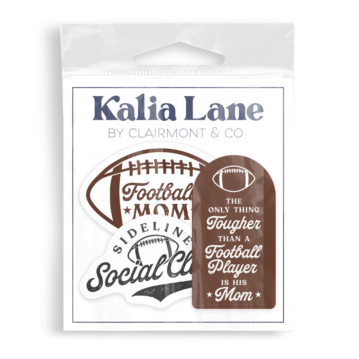 Vinyl Sticker 3-Pack - Football Mom