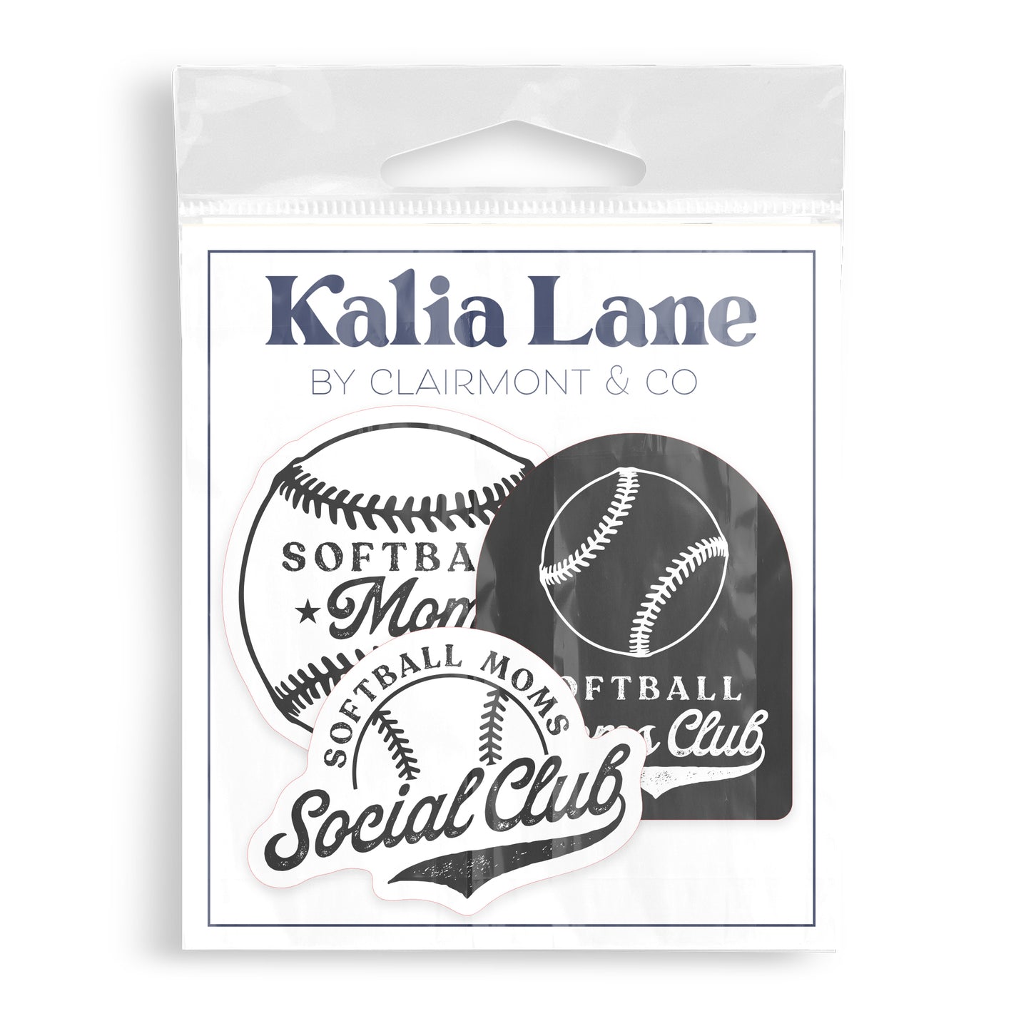 Vinyl Sticker 3-Pack - Softball Mom