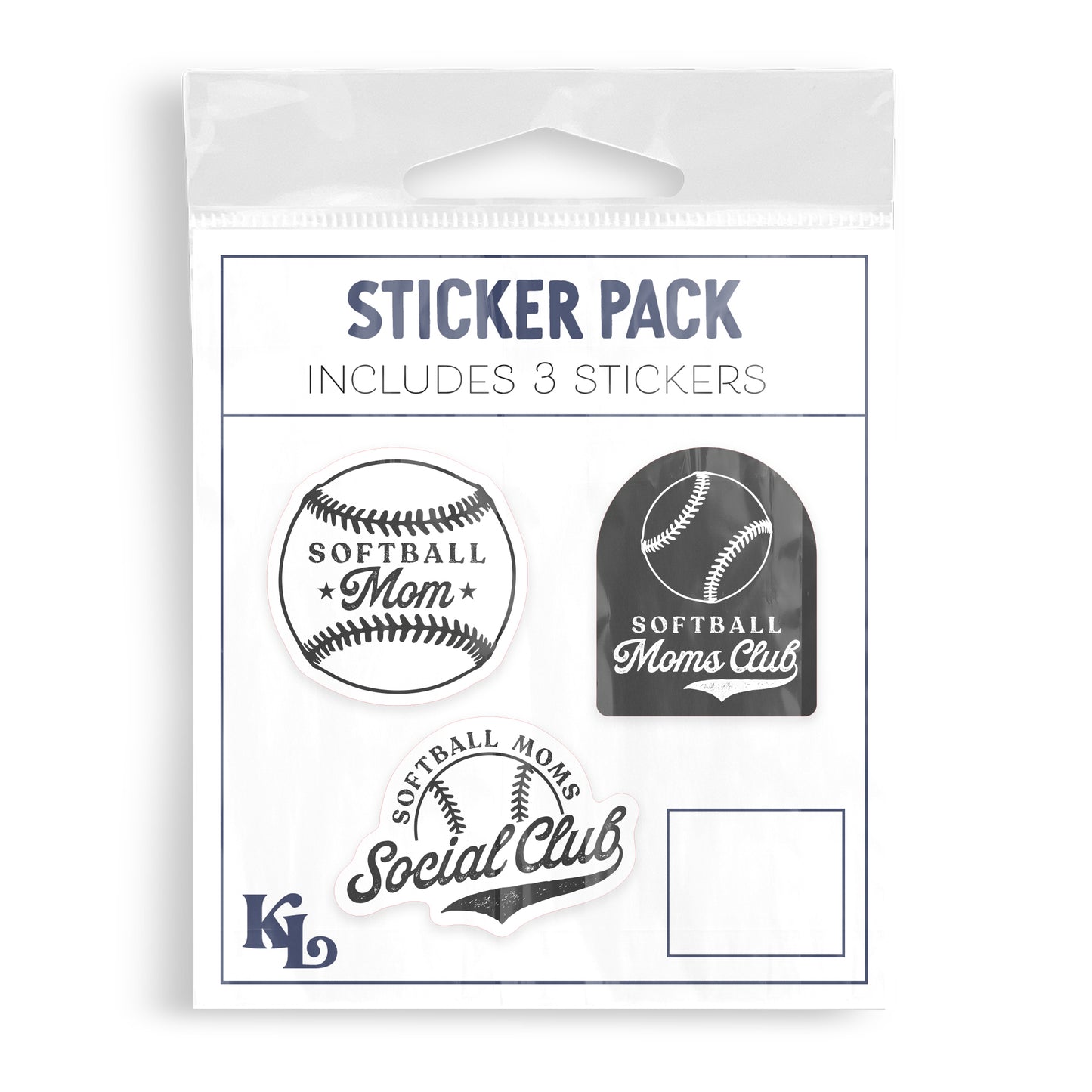 Vinyl Sticker 3-Pack - Softball Mom