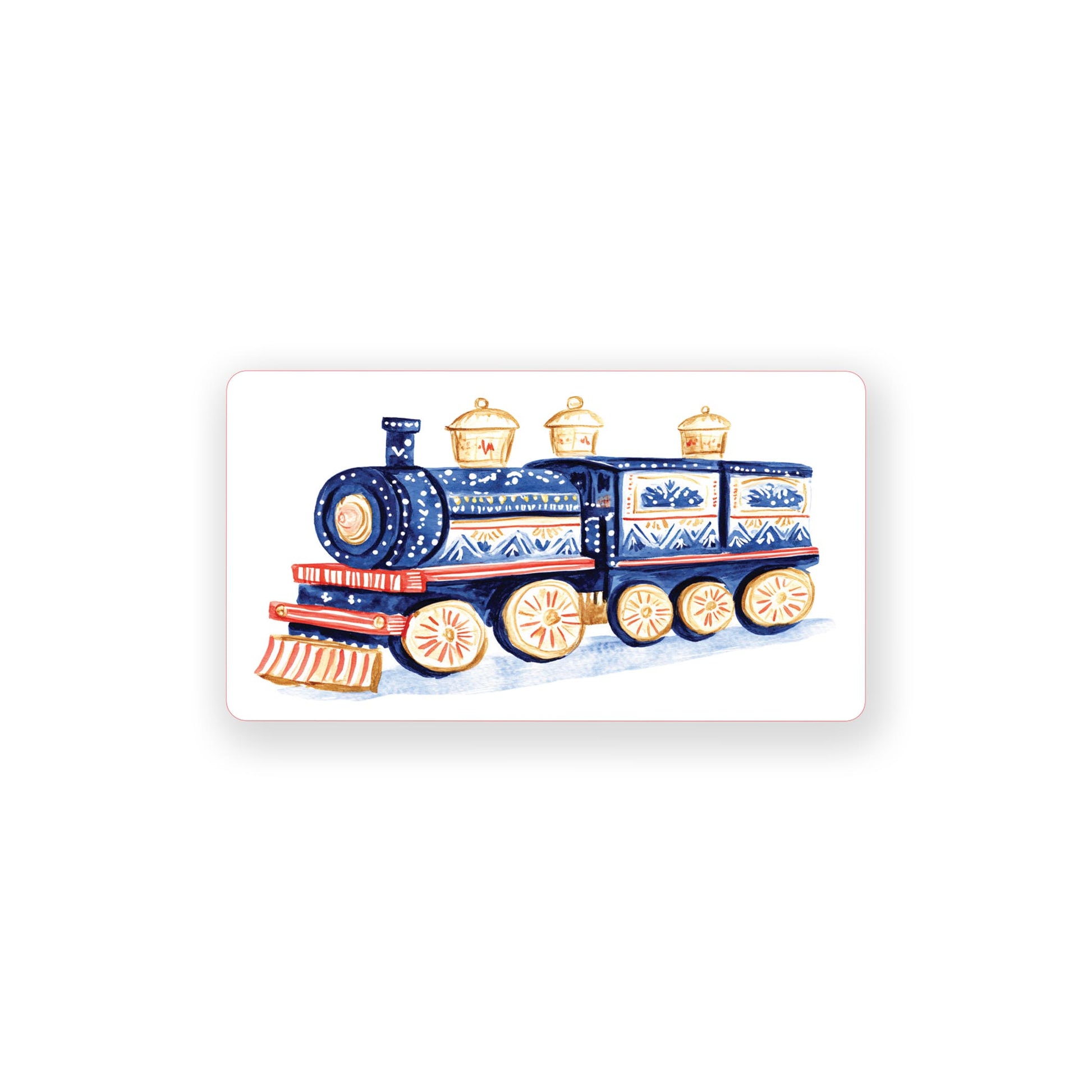 Vinyl Sticker-Blue Noel - A Grand Millennial Christmas Train -0