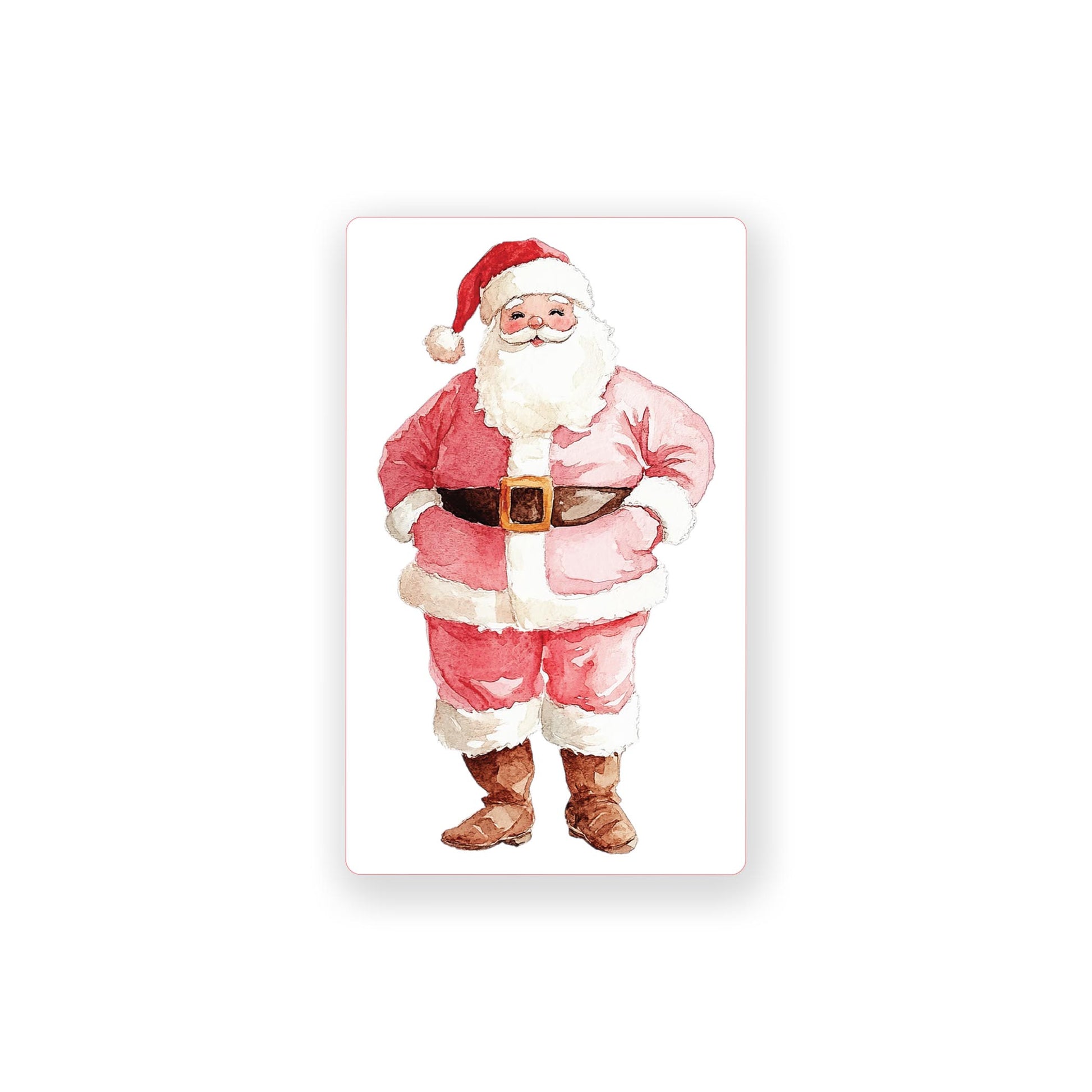 Vinyl Sticker-Blush & Baubles - A Grand Millennial Christmas Santa -0