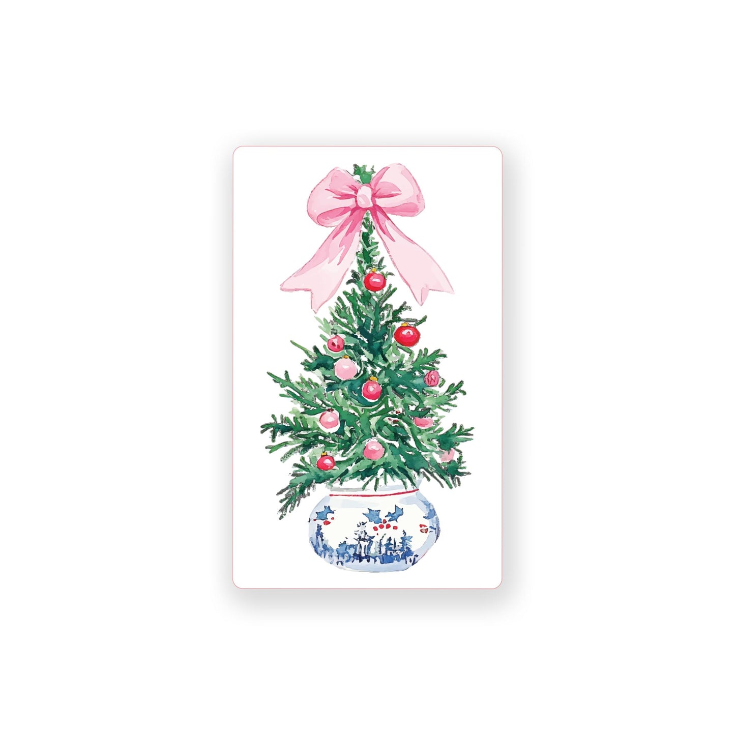 Vinyl Sticker-Blush & Baubles - A Grand Millennial Christmas Tree -0