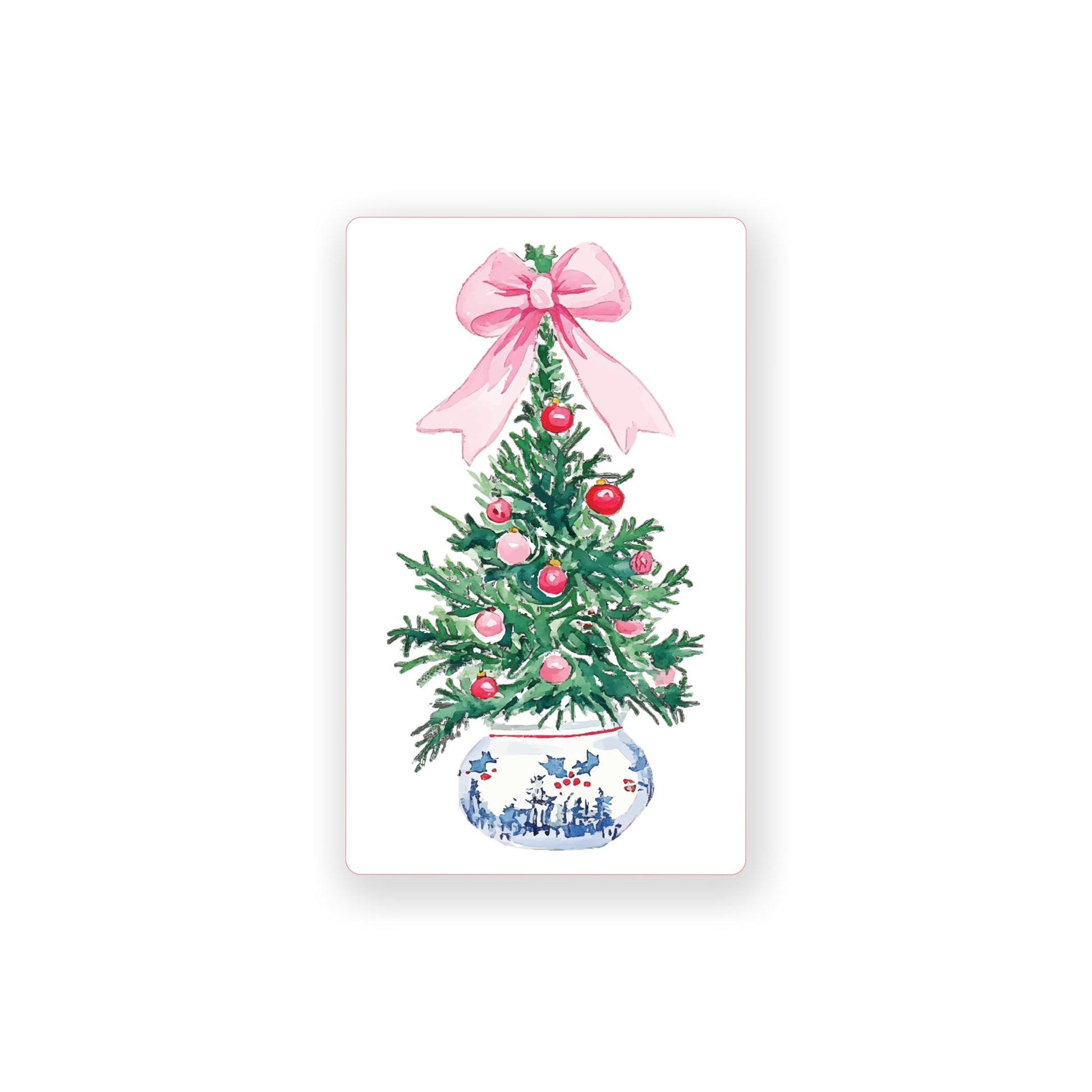 Vinyl Sticker-Blush & Baubles - A Grand Millennial Christmas Tree -0
